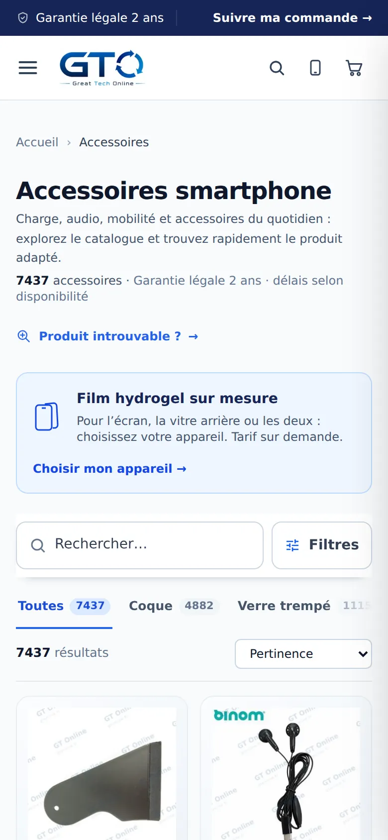 Accessoires sur téléphone