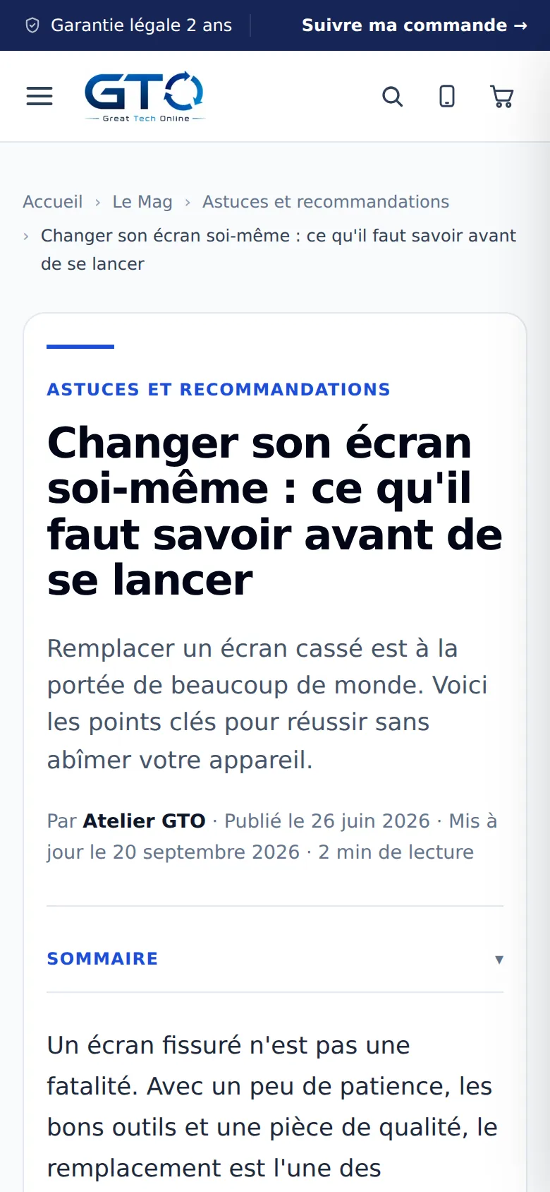 Article du Mag sur téléphone