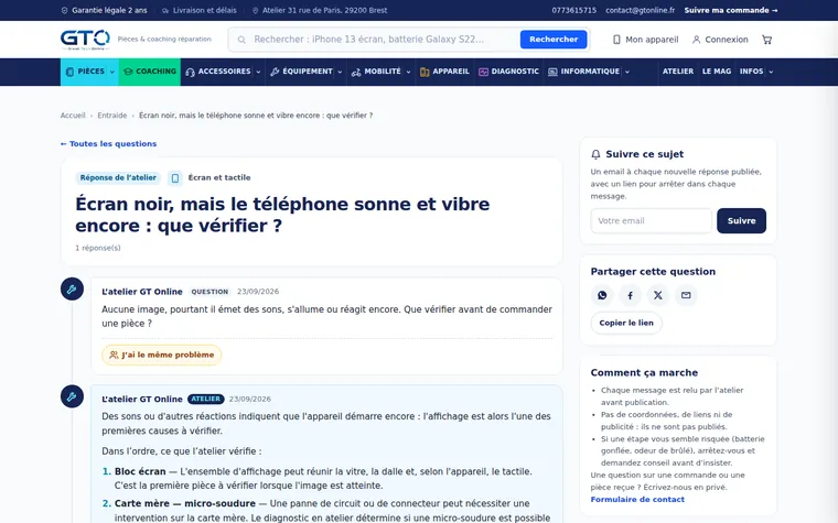 Une question résolue