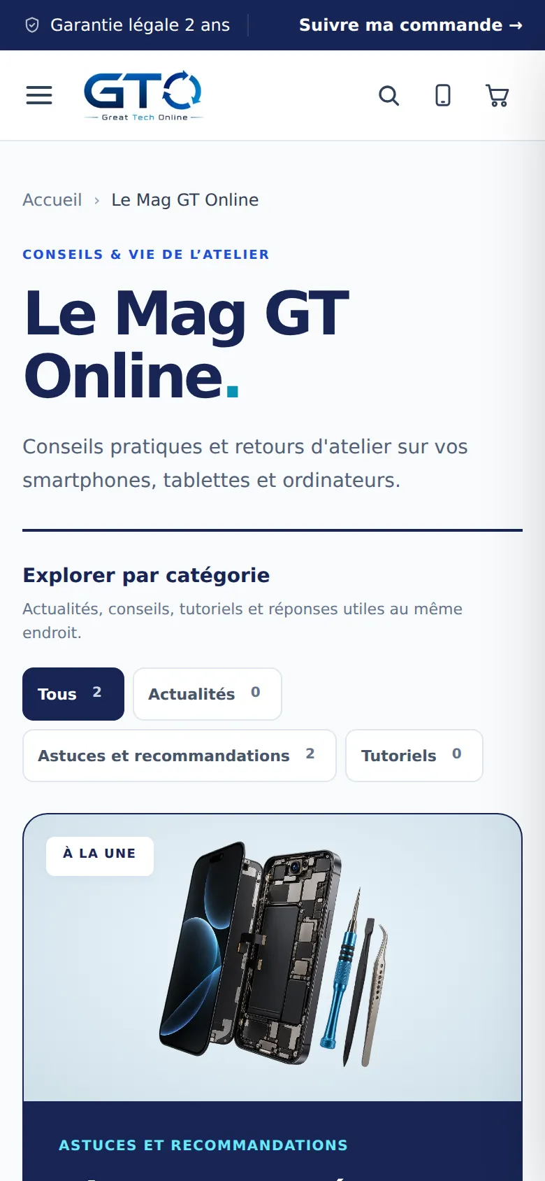 Le Mag sur téléphone