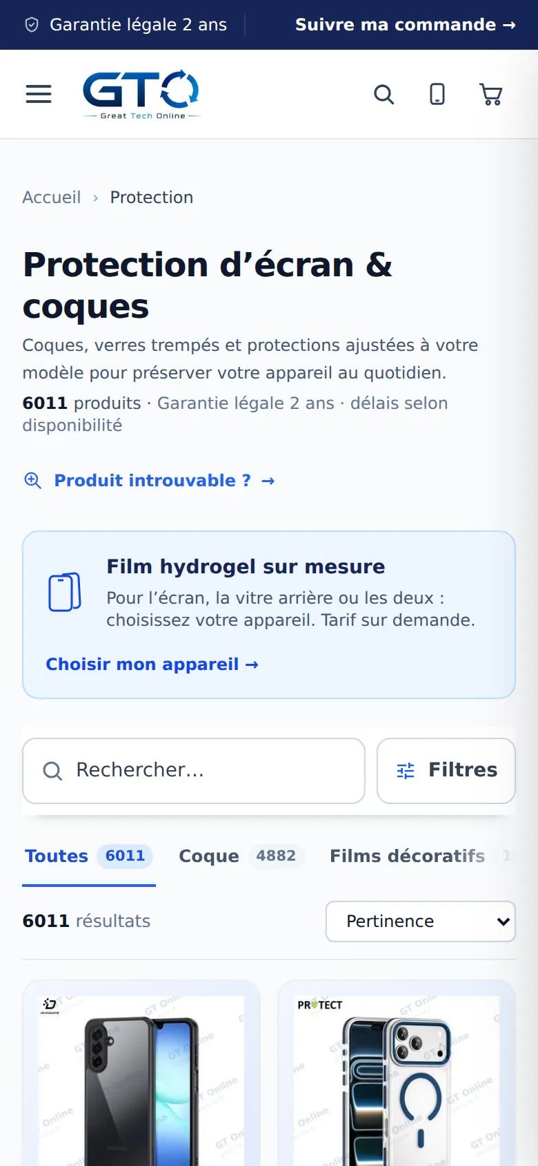 Protection sur téléphone