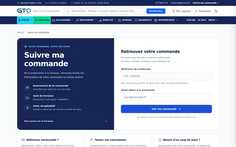 Suivi de commande