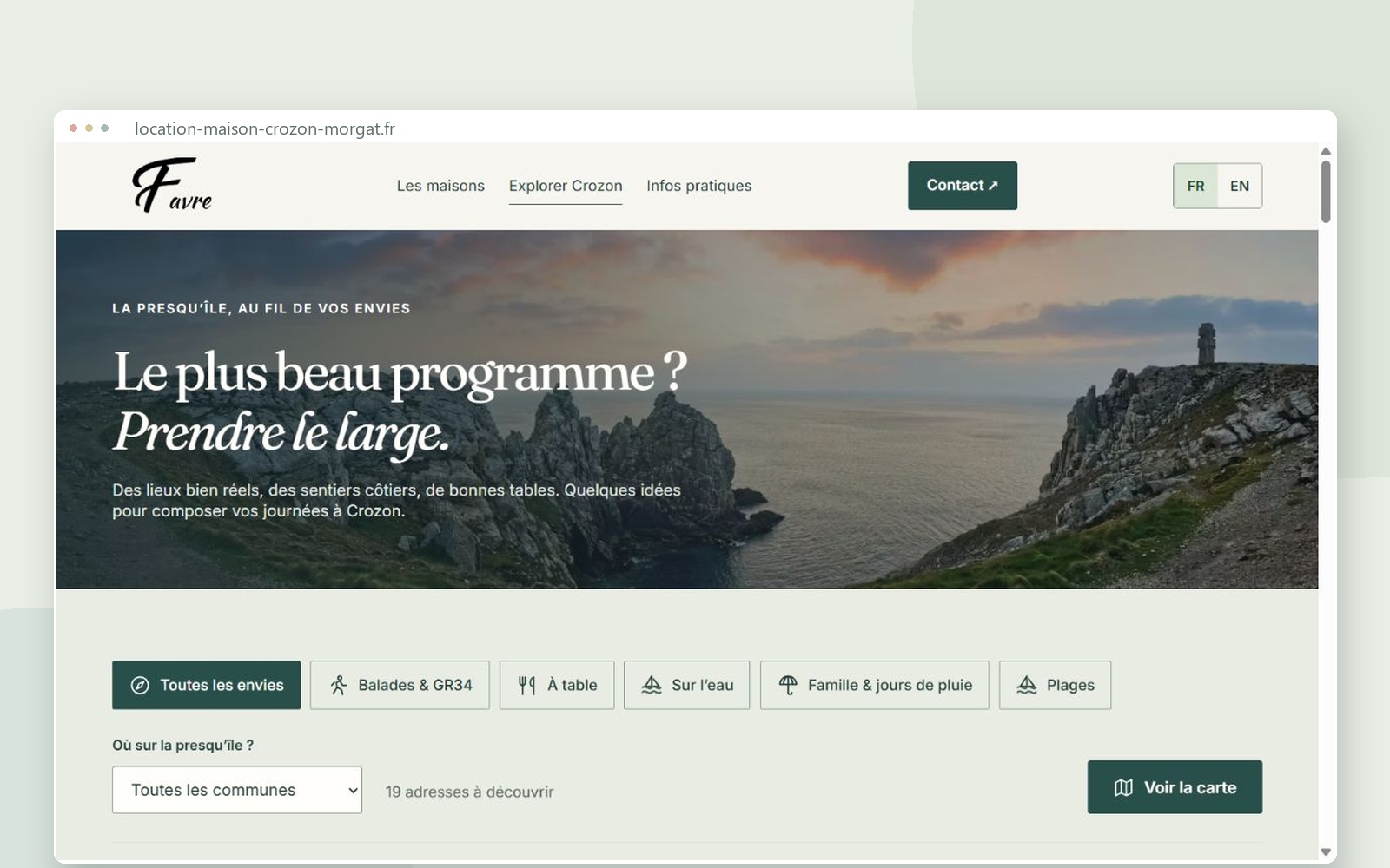 Les sorties du guide Explorer Crozon