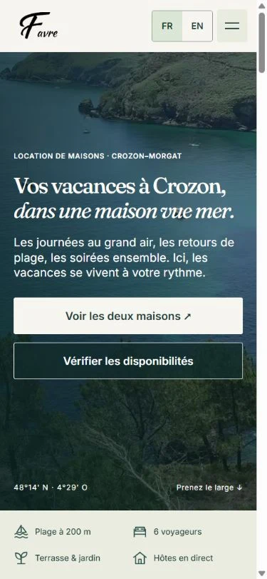 L’accueil sur téléphone