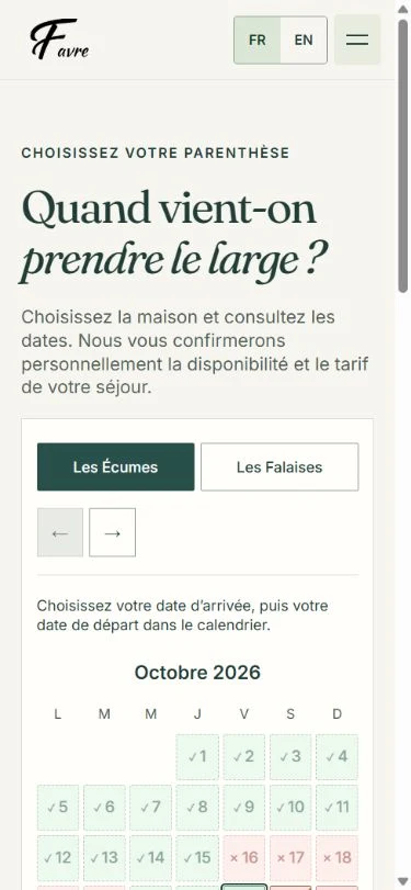 Les disponibilités sur téléphone