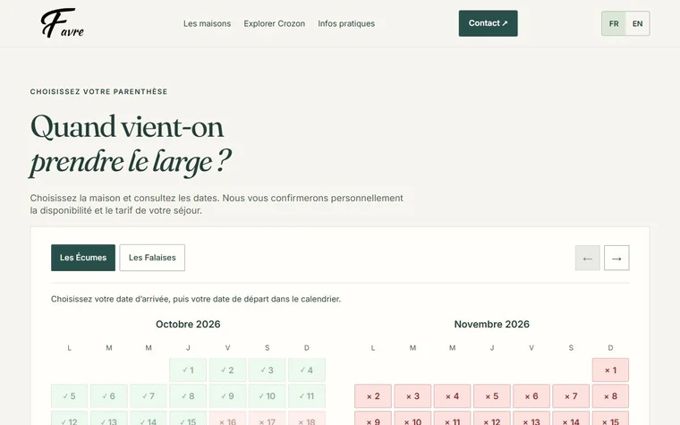 Les disponibilités