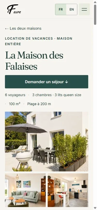 La Maison des Falaises sur téléphone