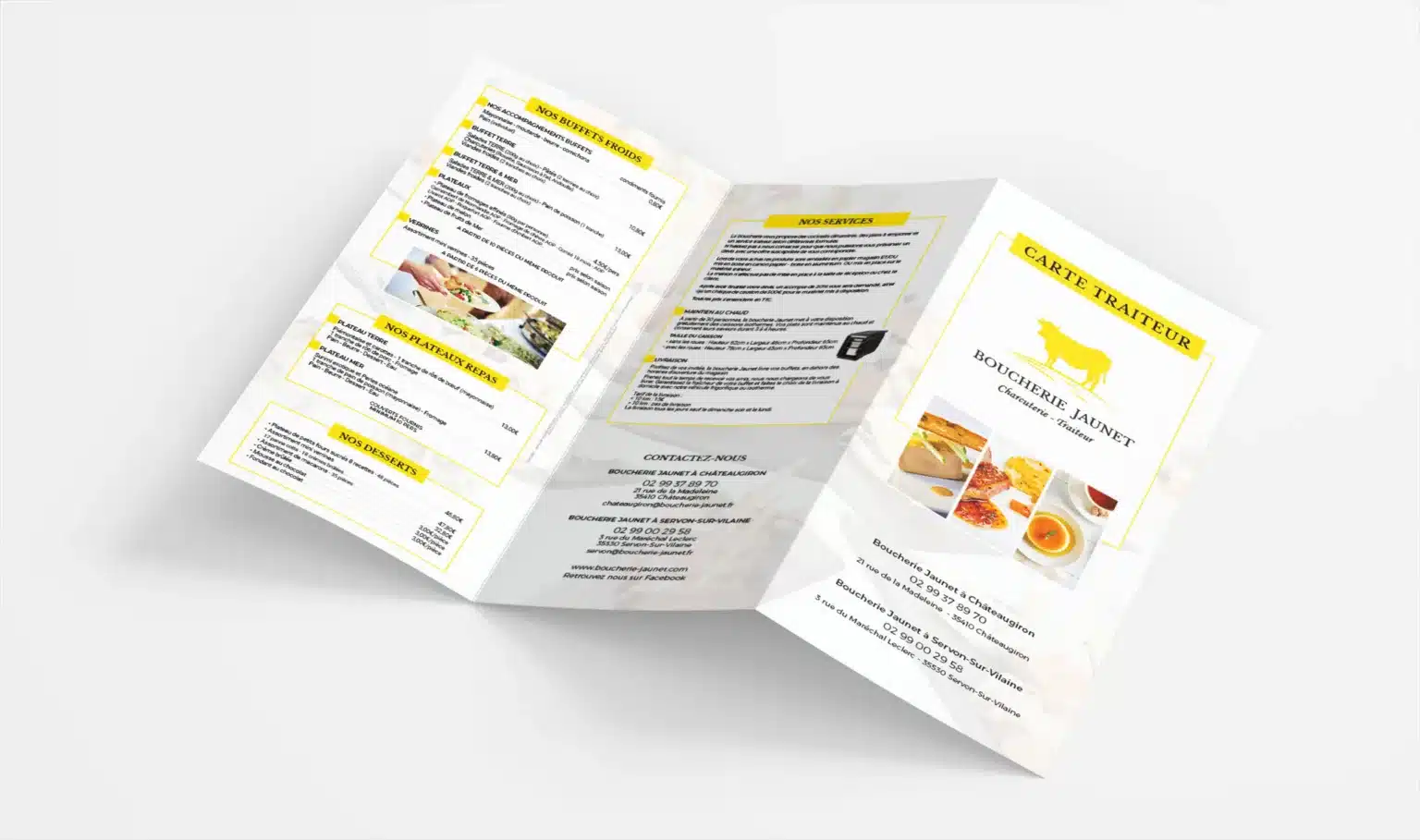 Dépliant – Carte Traiteur
