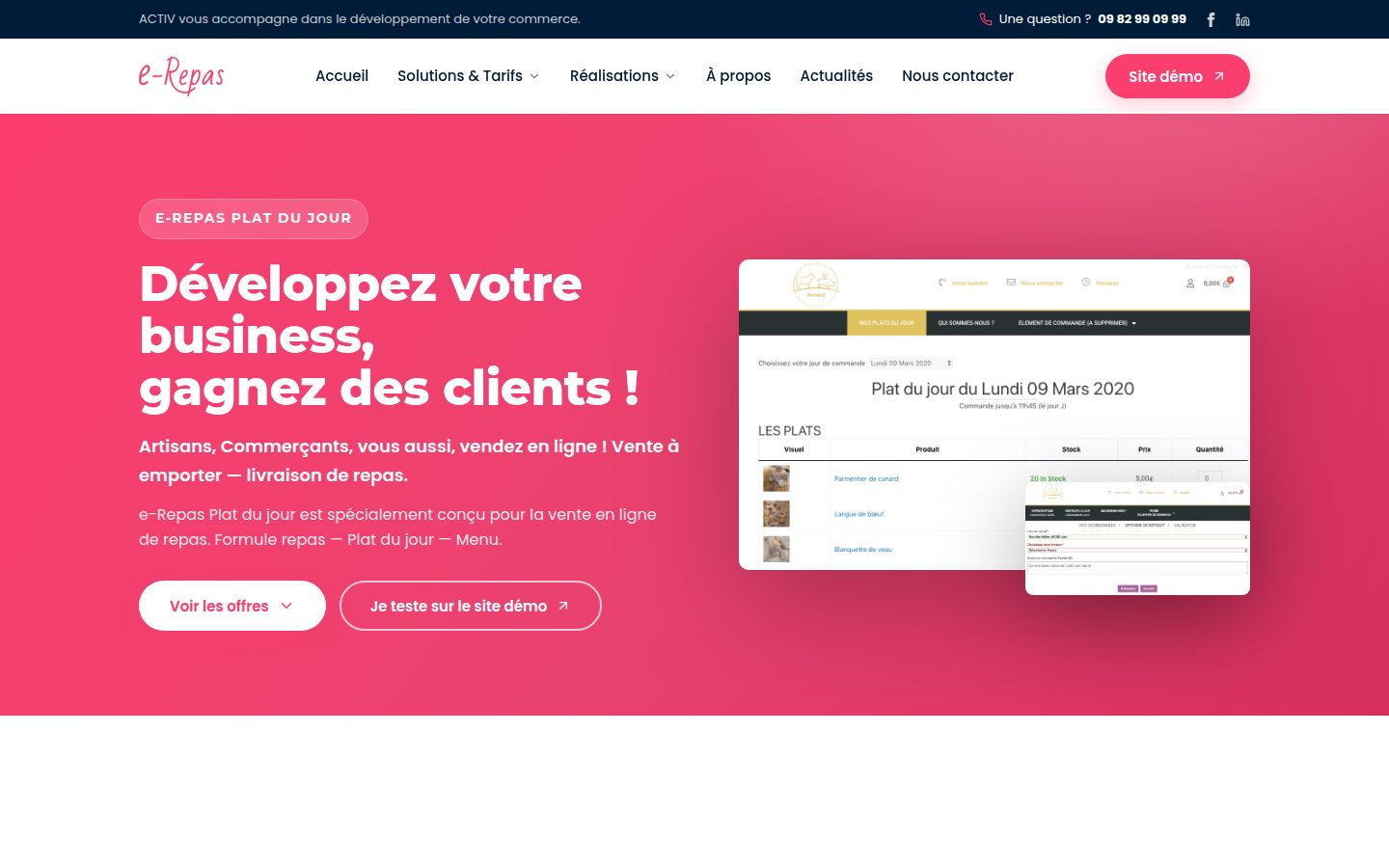 e-Repas Plat du jour