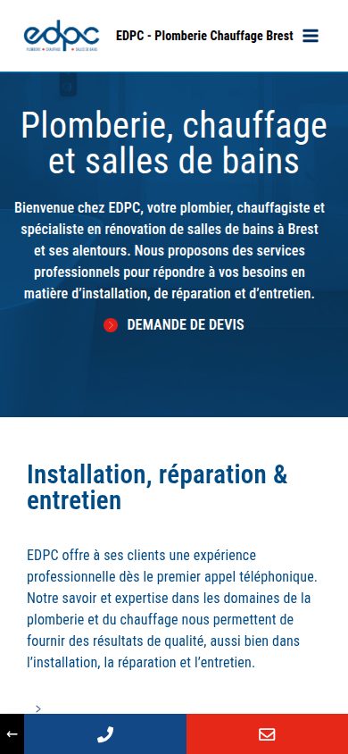 EDPC, plomberie, chauffage et salles de bains à Brest