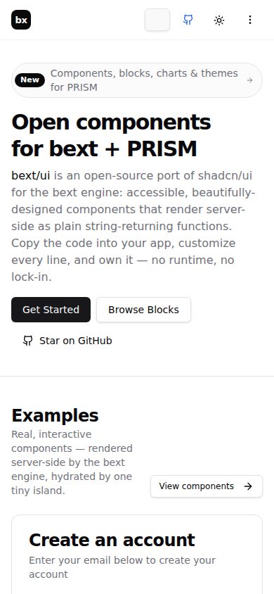 bext/ui, Design System