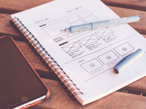 Maquettes et wireframes d'un site vitrine